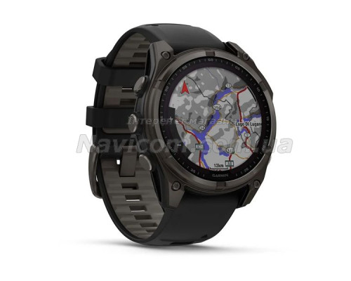 Смарт-часы Garmin fenix 8 (47 мм) Sapphire Solar карбоново-серый DLC титан черный