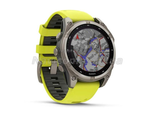 Смарт-часы Garmin fenix 8 (47 мм) Sapphire Solar титан ярко-желтый/графитовый