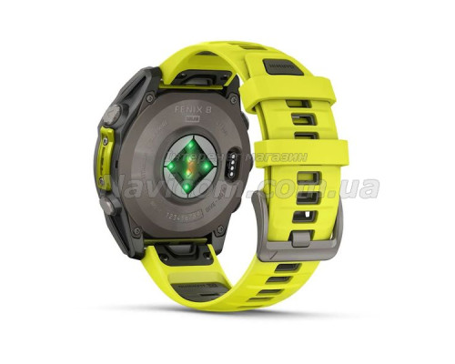 Смарт-часы Garmin fenix 8 (47 мм) Sapphire Solar титан ярко-желтый/графитовый