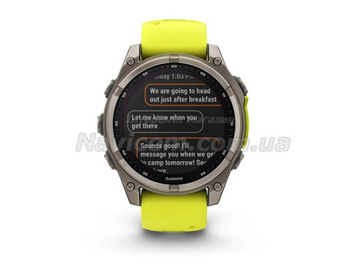 Смарт-часы Garmin fenix 8 (47 мм) Sapphire Solar титан ярко-желтый/графитовый