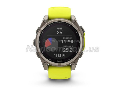 Смарт-часы Garmin fenix 8 (47 мм) Sapphire Solar титан ярко-желтый/графитовый
