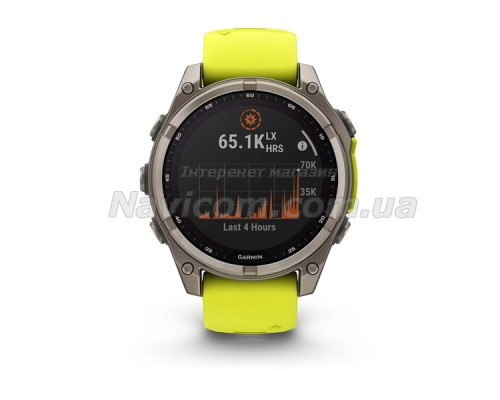 Смарт-часы Garmin fenix 8 (47 мм) Sapphire Solar титан ярко-желтый/графитовый