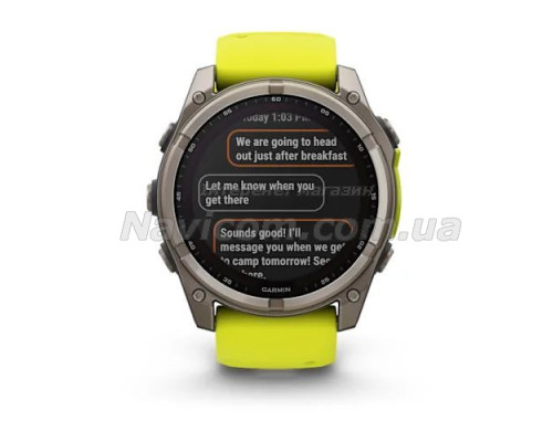 Смарт-часы Garmin fenix 8 (51 мм) Sapphire Solar титан ярко-желтый/графитовый