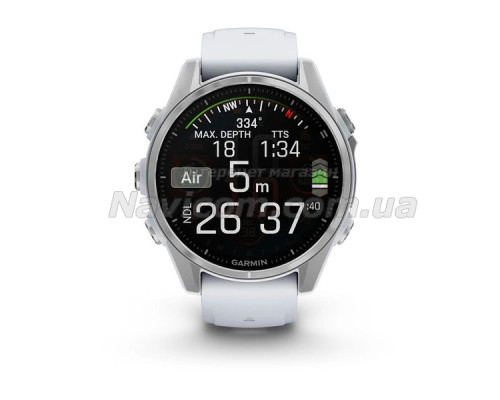 Смарт-годинник Garmin fenix 8 AMOLED (43 мм) сріблястий