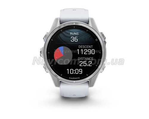 Смарт-годинник Garmin fenix 8 AMOLED (43 мм) сріблястий
