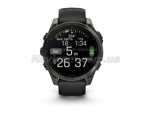 Смарт-годинник Garmin fenix 8 AMOLED (47 мм) Sapphire карбоново-сірі DLC титан