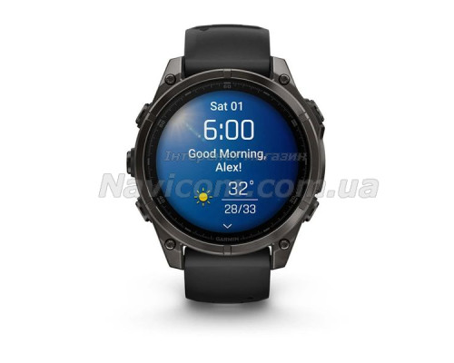 Смарт-годинник Garmin fenix 8 AMOLED (47 мм) Sapphire карбоново-сірі DLC титан