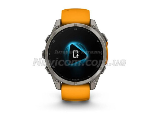 Смарт-годинник Garmin fenix 8 AMOLED (47 мм) Sapphire титан помаранчевий