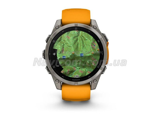 Смарт-годинник Garmin fenix 8 AMOLED (47 мм) Sapphire титан помаранчевий