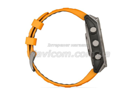 Смарт-годинник Garmin fenix 8 AMOLED (47 мм) Sapphire титан помаранчевий