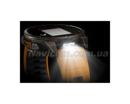 Смарт-годинник Garmin fenix 8 AMOLED (47 мм) Sapphire титан помаранчевий