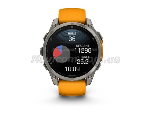Смарт-годинник Garmin fenix 8 AMOLED (47 мм) Sapphire титан помаранчевий