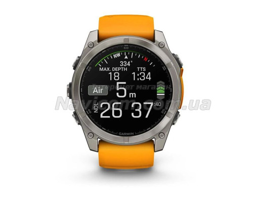 Смарт-годинник Garmin fenix 8 AMOLED (51 мм) Sapphire титан