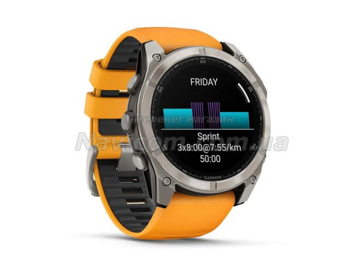 Смарт-годинник Garmin fenix 8 AMOLED (51 мм) Sapphire титан