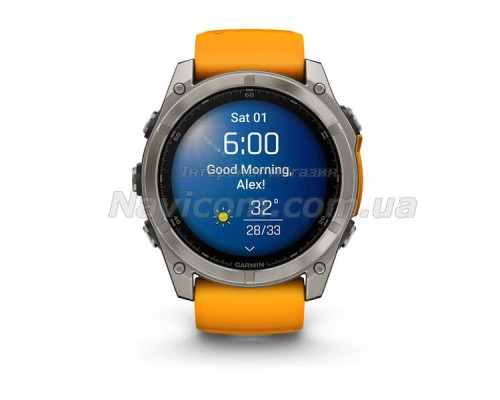 Смарт-годинник Garmin fenix 8 AMOLED (51 мм) Sapphire титан