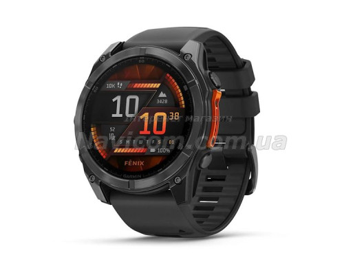 Смарт-часы Garmin fenix 8 AMOLED (51 мм) сланцево-серый/черный