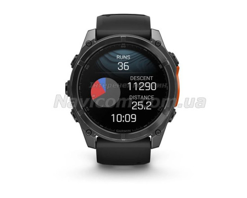 Смарт-часы Garmin fenix 8 AMOLED (51 мм) сланцево-серый/черный