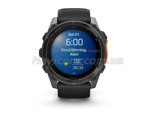 Смарт-часы Garmin fenix 8 AMOLED (51 мм) сланцево-серый/черный
