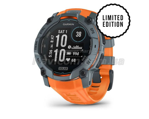 Смарт-годинник Garmin Instinct 3 (50 мм) Solar сутінковий/сонячний