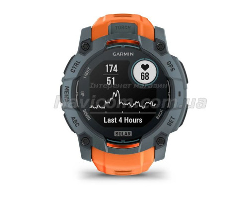 Смарт-годинник Garmin Instinct 3 (50 мм) Solar сутінковий/сонячний