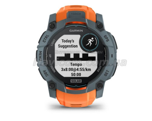 Смарт-годинник Garmin Instinct 3 (50 мм) Solar сутінковий/сонячний