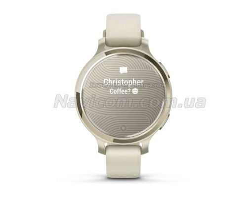 Смарт-годинник Garmin Lily 2 Active місячне золото із силіконовим ремінцем