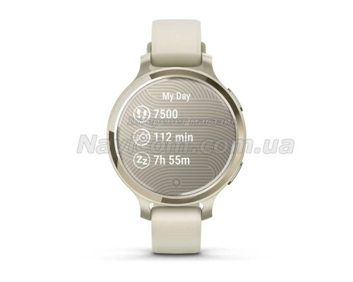 Смарт-годинник Garmin Lily 2 Active місячне золото із силіконовим ремінцем