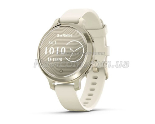 Смарт-годинник Garmin Lily 2 Active місячне золото із силіконовим ремінцем