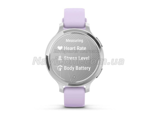Смарт-годинник Garmin Lily 2 Active сріблястий із силіконовим ремінцем