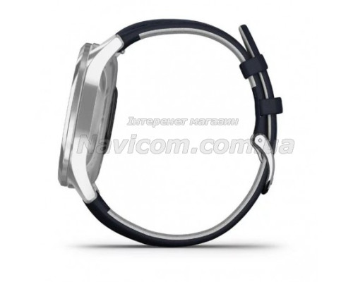 Смарт-годинник Garmin vivomove Luxe зі сріблястим корпусом