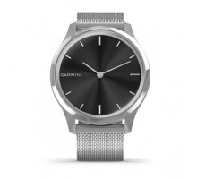 Смарт-годинник Garmin vivomove Luxe зі сріблястими корпусом та ремінцем