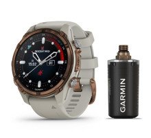 Смарт-часы Garmin Descent Mk3i - 43 мм, бронзовый титан PVD, силиконовый ремешок серого цвета + Descent T2