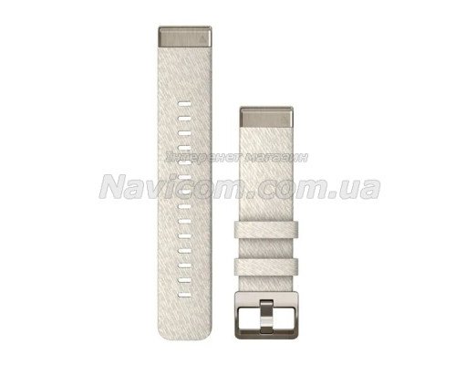 Нейлоновий ремінець QuickFit 20 кремовий з золотистою фурнітурою