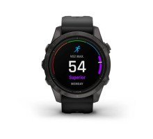Смарт-годинник Garmin epix Pro (Gen 2) Sapphire Edition (42мм) карбоново-сірий титановий DLC з чорним ремінцем
