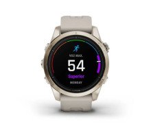 Смарт-годинник Garmin epix Pro (Gen 2) Sapphire Edition (42мм) ніжно-золотистий зі світло-пісочним ремінцем