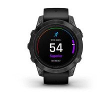 Смарт-годинник Garmin epix Pro (Gen 2) Standard Edition (47мм) сланцево-сірий з чорним ремінцем