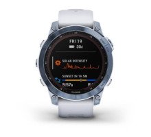 Смарт-годинник Garmin fenix 7 Sapphire Solar мінерально-синій титановий DLC з ремінцем кольору білого каменю