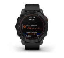 Смарт-годинник Garmin fenix 7 Solar сланцево-сірий з чорним ремінцем