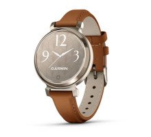 Смарт-годинник Garmin Lily 2 Classic кремово-золотистий із шкіряним ремінцем