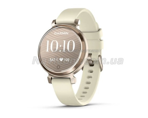 Смарт-годинник Garmin Lily 2 кремово-золотистий із силіконовим ремінцем