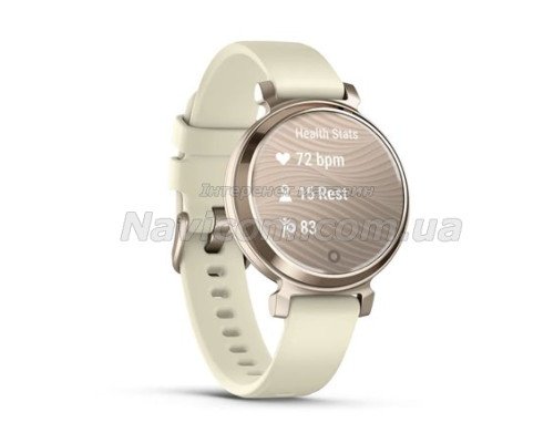 Смарт-годинник Garmin Lily 2 кремово-золотистий із силіконовим ремінцем