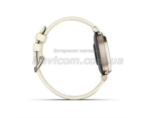 Смарт-годинник Garmin Lily 2 кремово-золотистий із силіконовим ремінцем