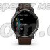 Смарт-годинник Garmin Venu 2 Plus графітовий з коричневим шкіряним ремінцем