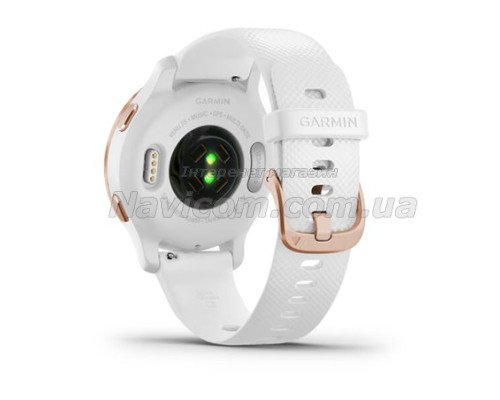 Смарт-годинник Garmin Venu 2S білий із рожево-золотистим безелем