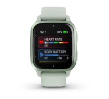 Смарт-годинник Garmin Venu Sq 2 ментоловий з безелем металік