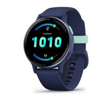 Смарт-годинник Garmin vivoactive 5 темно-синій з безелем металік