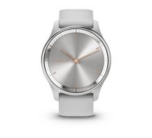 Смарт-годинник Garmin vivomove Trend із сріблястим сталевим безелем, сірими корпусом та ремінцем