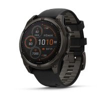 Смарт-годинник Garmin fenix 8 (47 мм) Sapphire Solar карбоново-сірий DLC титан чорний