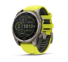 Смарт-годинник Garmin fenix 8 (47 мм) Sapphire Solar титан яскраво-жовтий/графітовий