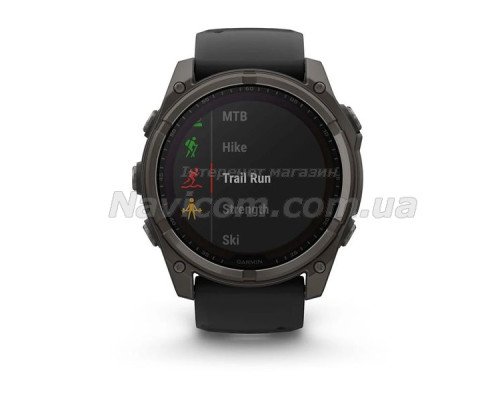 Смарт-часы Garmin fenix 8 (51 мм) Sapphire Solar карбоново-серый DLC титан черные